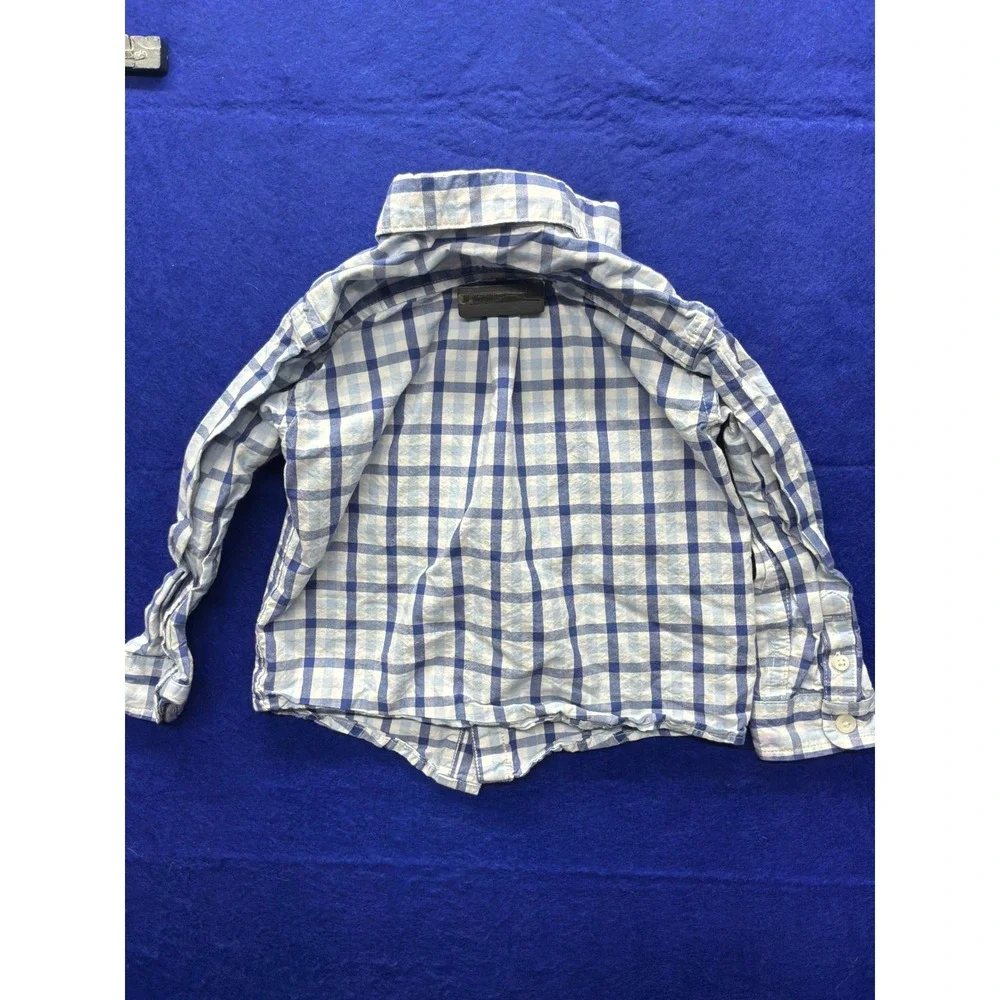 [Preppy] Toddler Gymboree Gingham Button Down Shirt 18-24M Blue‎